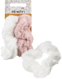 Scrunchies Kunstfell rosa, weiß ebelin
