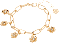 Armband mit Blumen-Anhänger, Gold-Optik ebelin