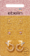 Ohrstecker Strass, Gold-Optik ebelin