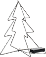Dekoaufsteller, Weihnachtsbaum mit LED, schwarz BOLTZE