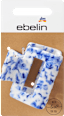 Haarklammer Keramik-Optik blau-weiß ebelin