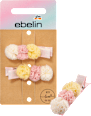 Haarclips Stoff Pompoms ebelin