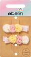 Haarclips Stoff Pompoms ebelin
