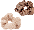 Scrunchies Satinoptik, Kunstfell Braun-Töne ebelin