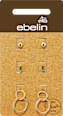 Ohrstecker Kreise & Strass, Gold-Optik ebelin