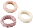 Haargummis weiß, rosé, lila ebelin