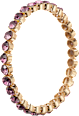 Armband elastisch mit lilafarbenen Strasssteinen ebelin