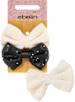 Haar- & Ansteckbrosche Schleife creme, schwarz ebelin