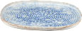 Servierplatte aus Keramik, blau/weiß (33x24 cm) dm home