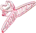 Haarklammer Herzform Holo-Optik rosa ebelin