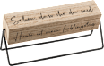Aufsteller mit Spruch, drehbar, natur-schwarz BOLTZE