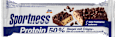 Baton proteinowy 50%, chrupki i stracciatella w ciemnej czekoladzie Sportness