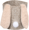 Filzkorb mit Hasenohren & Puschel, beige Dekorieren & Einrichten