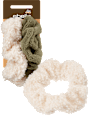 Scrunchies Teddy creme, khaki ebelin