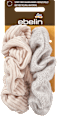 Scrunchies recyceltes Polyester beige, grau ebelin