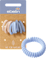Spiralhaargummis Recycling blau, beige ebelin