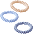 Spiralhaargummis Recycling blau, beige ebelin