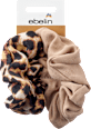 Scrunchies Leo-Print, beige ebelin