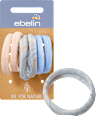 Haargummis mit Recyclingmaterial blau, beige ebelin