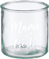Kerzenhalter aus Glas "Mama DU BIST DIE Beste", klar Dekorieren & Einrichten