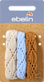 Haargummis mit Lochmuster beige, blau, braun ebelin