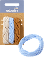 Haargummis mit Lochmuster beige, blau, braun ebelin