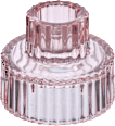 Kerzenhalter aus Glas 2in1, rosa (4x5,5x8 cm) Dekorieren & Einrichten