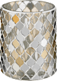 Windlicht Mosaik, bernstein/weiß/silber BOLTZE