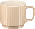 Kaffeebecher, geriffelt, beige Dekorieren & Einrichten