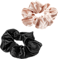 Scrunchies Satin-Optik rosé & schwarz ebelin