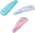 Haarclips mit Pailletten weiß, rosa, blau ebelin