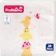 Салфетки, 3-слойни, мотив пиленца, 25 x 25 см Profissimo