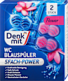 WC-tisztító és -illatosító rúd Flower Splash, kék vízszínezővel Denkmit