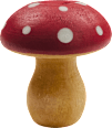 Holzpilz klein, rot Dekorieren & Einrichten