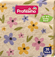 Cocktailservietten "Flower" aus Recycling-Material (25x25 cm) Profissimo