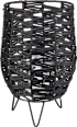 Windlicht, Kunststoffgeflecht schwarz (25,5 cm) Dekorieren & Einrichten