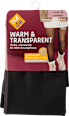 Strumpfhose warm & transparent schwarz Gr. M, 80 DEN nur die