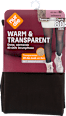 Strumpfhose warm & transparent schwarz Gr. M, 80 DEN nur die