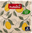 Servietten "Zitrone" aus Recyclingmaterial (33x33 cm) Profissimo