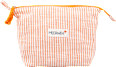 Kosmetiktasche mit schmalen Streifen Orange Vito & Joe