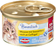 Nassfutter Katze Himmlisch Mousse mit Saucenherz reich an Geflügel Dein Bestes