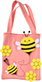 Filztasche, Hase, Schaf, Karotte, Blumen & Bienen Dekorieren & Einrichten