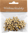 Weihnachtsdeko Holzstreu in Schneeflockenoptik KUWOPA