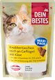 Katzenleckerli Knabbertaschen reich an Geflügel mit Käse Dein Bestes