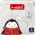 Cocktailservietten Pinguin mit Muster (25x25 cm) Profissimo