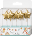 Kuchenkerzen Sterne, gold (13x9x2 cm) Dekorieren & Einrichten