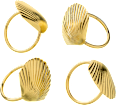Serviettenring aus Metall "Muschel", gold (5x4 cm) dm home