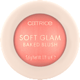 Róż wypiekany rozświetlający Soft Glam Baked Blush 030 Cheeky Coral CATRICE