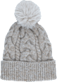 Haube grau mit Bommel PURSET