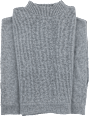 Poncho grau mit Kragen  PURSET